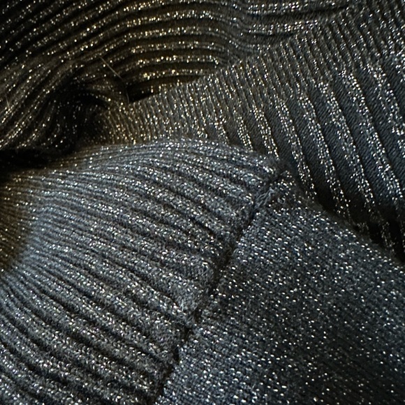 Anthropologie Coco China Glitter Ribbed Knit Black & Silver Sweater - Picture 5 of 5